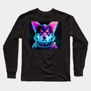 Space Traveling Corgi Long Sleeve T-Shirt